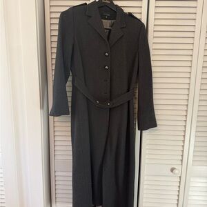 Elegant Charcoal Long Sleeve Dress